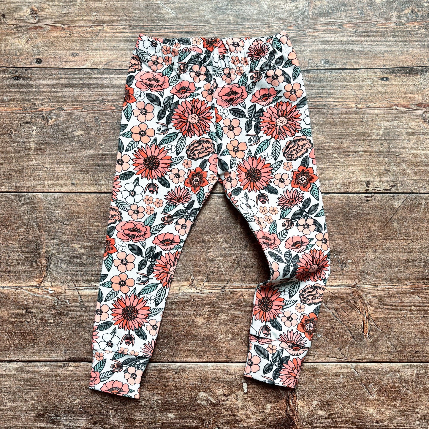 Retro Floral Leggings 5-6 years
