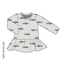 Load image into Gallery viewer, Sharks Peplum Top
