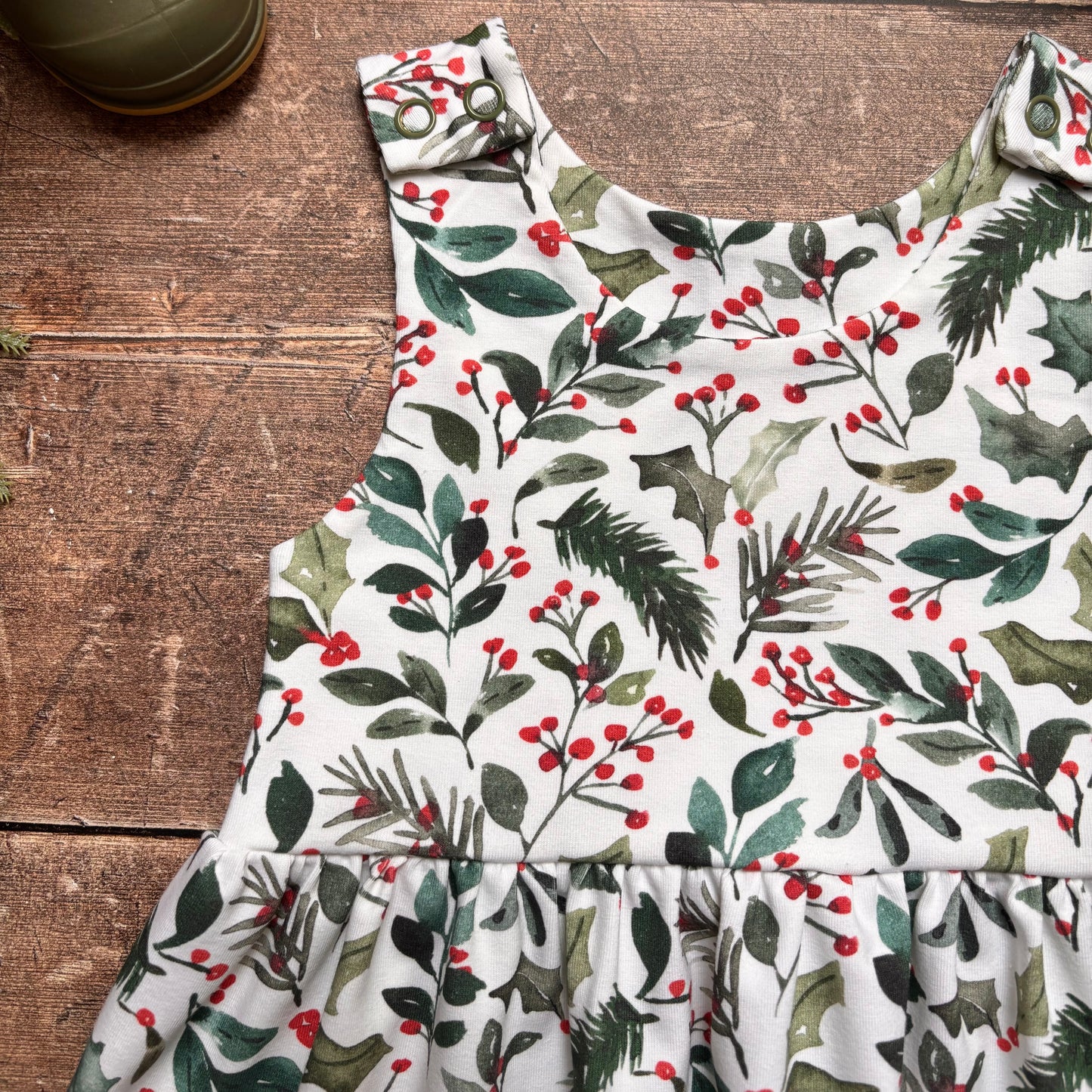 Winter Berries Child & Baby Pinafore Dress
