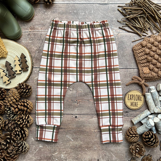 Wild Wood Check Harems 6-9m