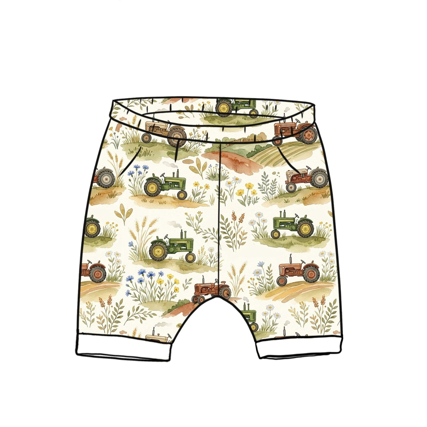Harvest Fields Child & Baby Shorts - Rolled or Hemmed