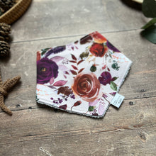 Load image into Gallery viewer, Vintage Roses Dribble Bib
