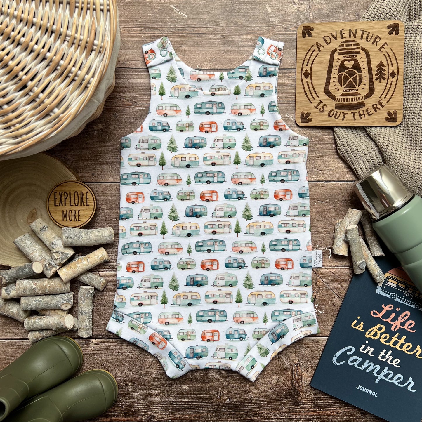 Camper Vans Bloomer Romper 12-18m