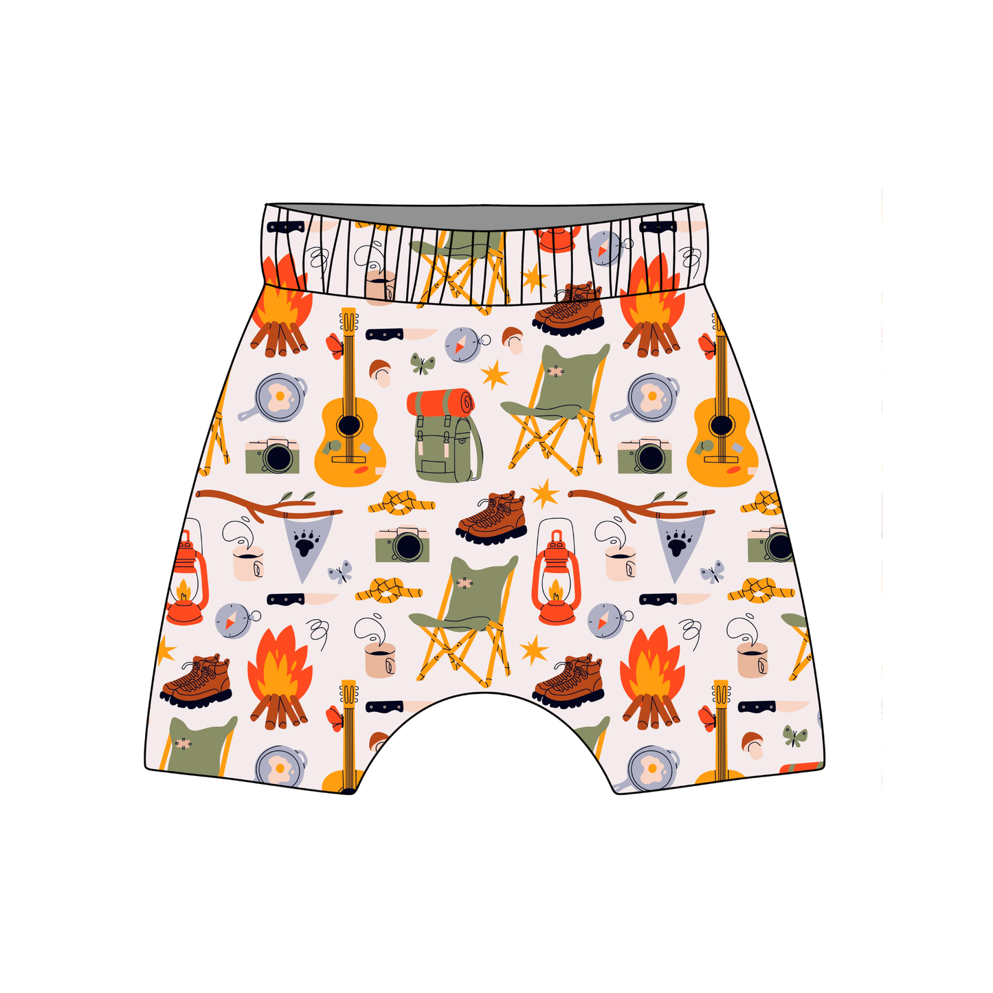 Camping Child & Baby Shorts - Rolled or Hemmed
