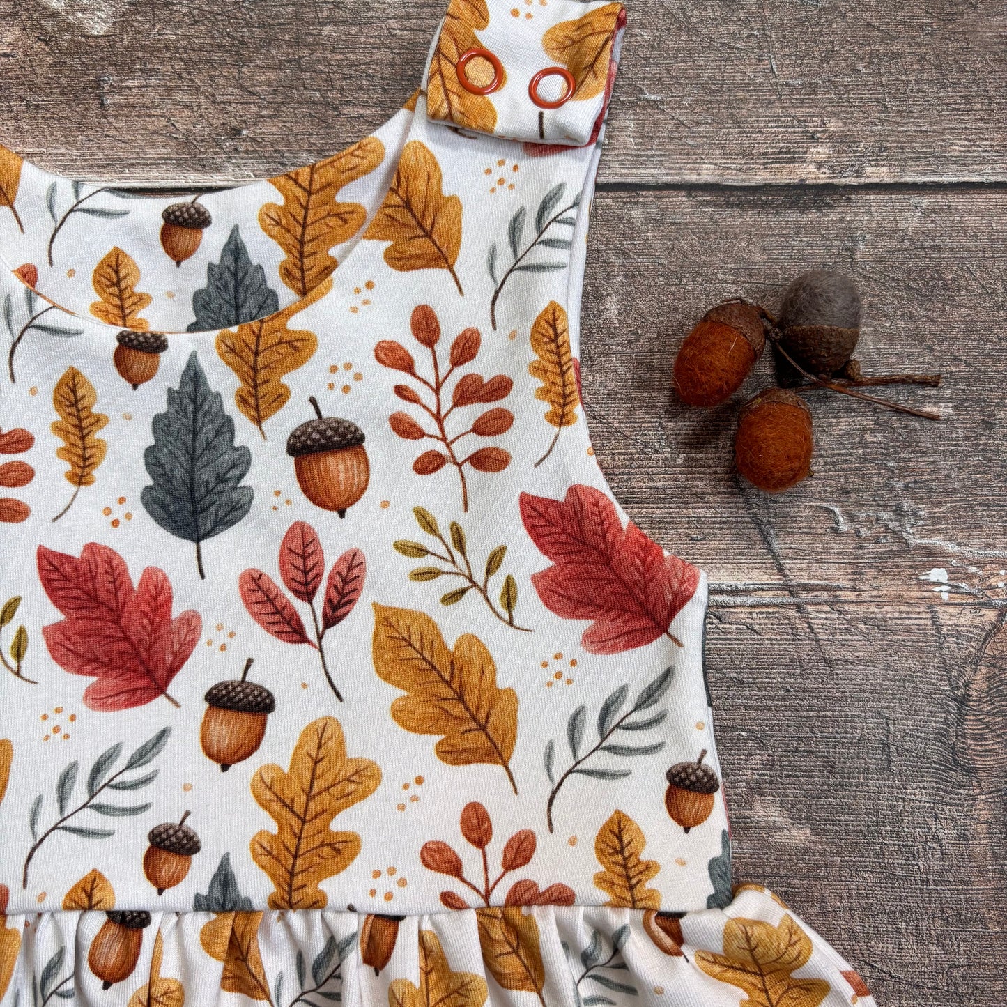 Acorns and Leaves Child & Baby Pinafore Dress