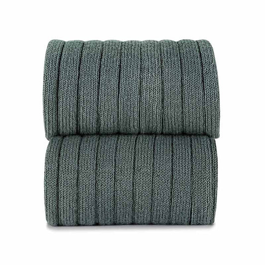 Cóndor Cotton Rib Knee High Socks - LICHEN GREEN