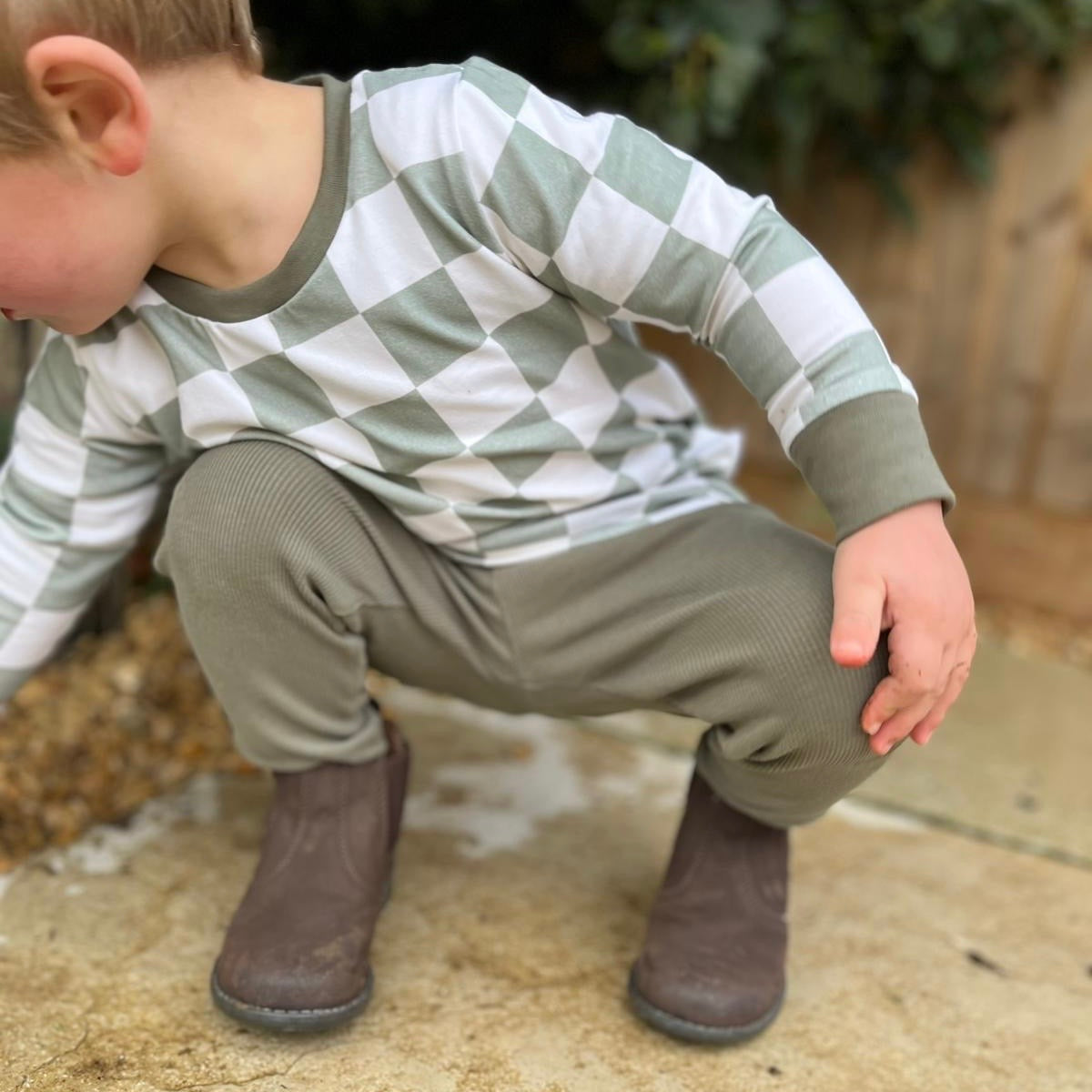 Chequerboard Child & Baby T-Shirt - Short or Long Sleeve