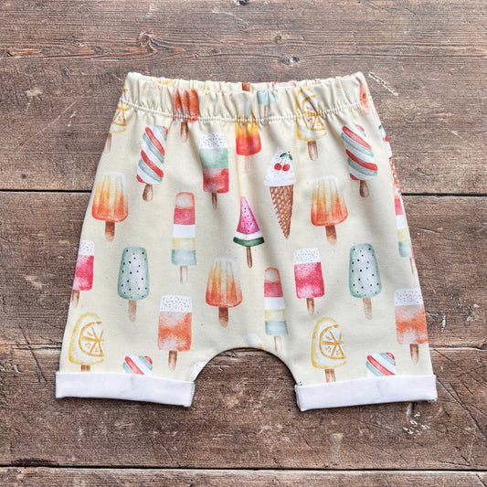 Ice Cream Rolled Shorts 12-18m