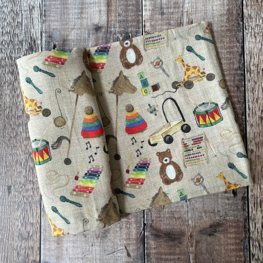 Toy Box Muslin Swaddle Blanket