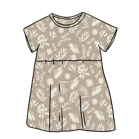 Linen Meadow Child & Baby Sleeved Dress - 3 options