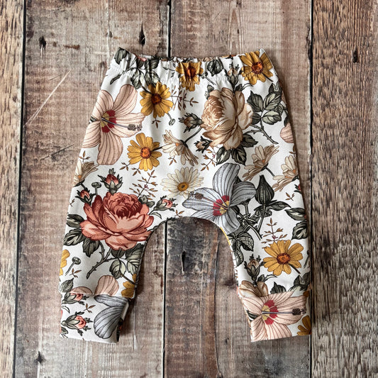 Vintage Flowers Harems 3-6m