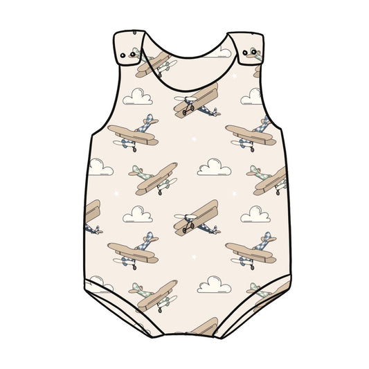 Vintage Airplanes Bloomer Romper