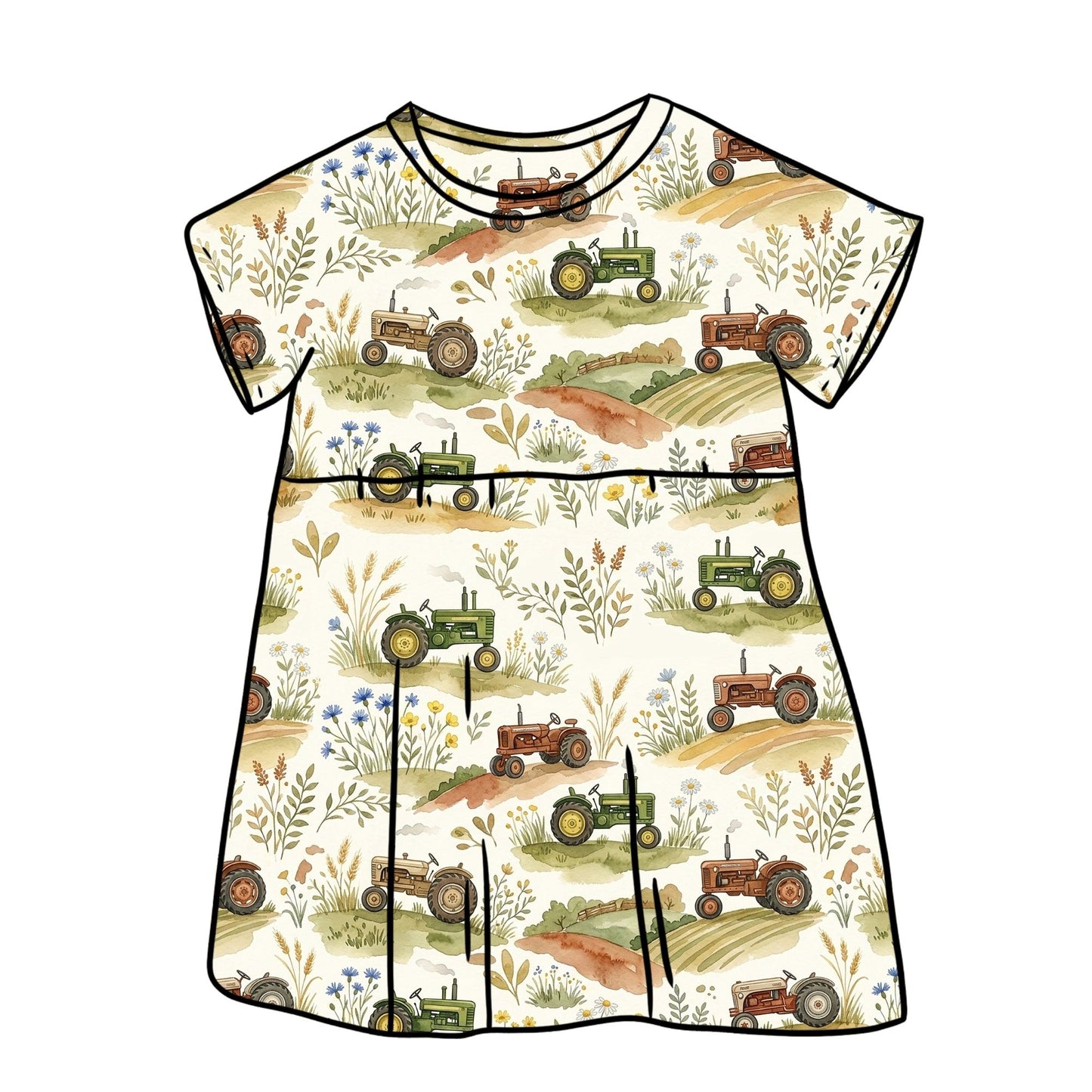 Harvest Fields Child & Baby Sleeved Dress - 3 options