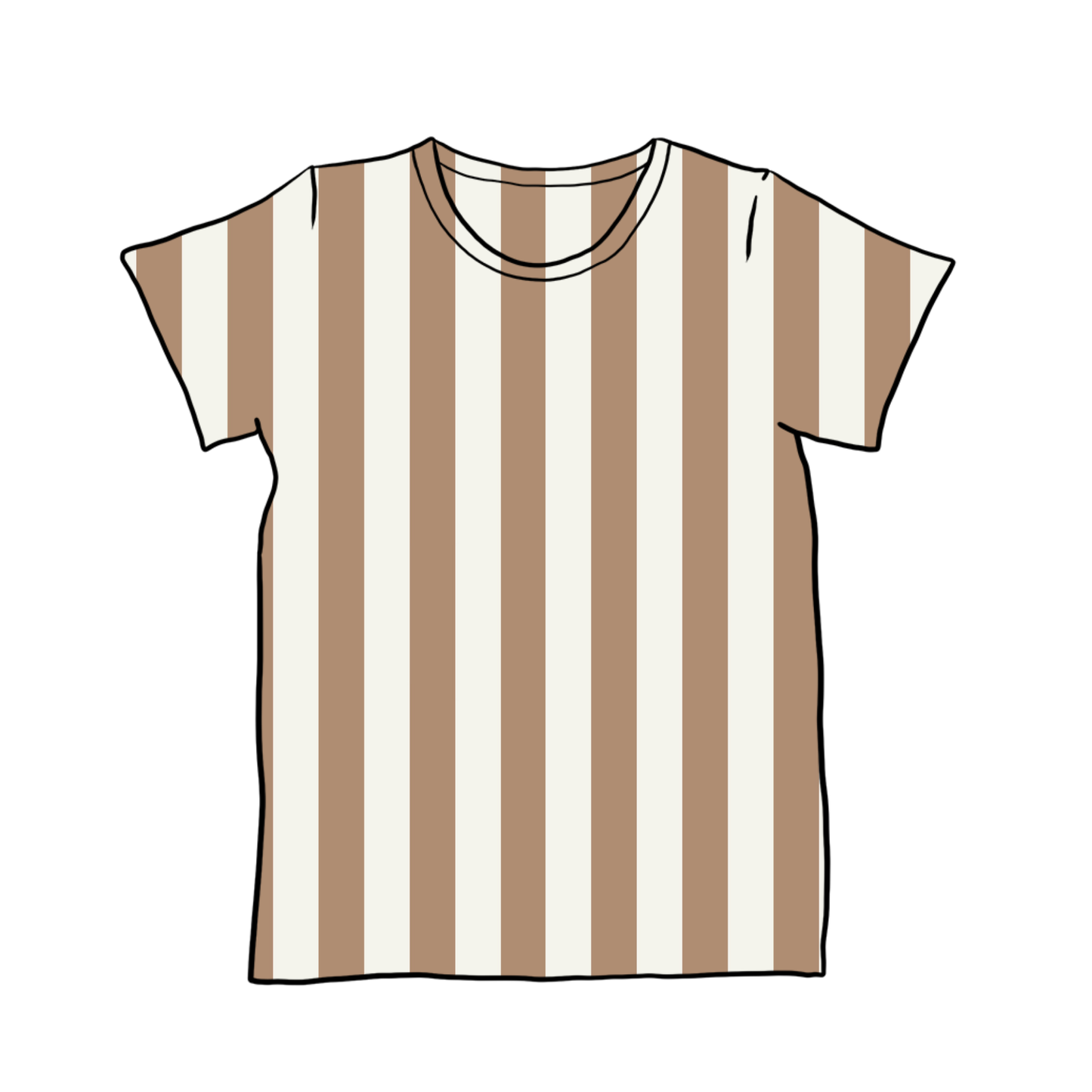 Taupe Stripes Child & Baby T-Shirt - Short or Long Sleeve