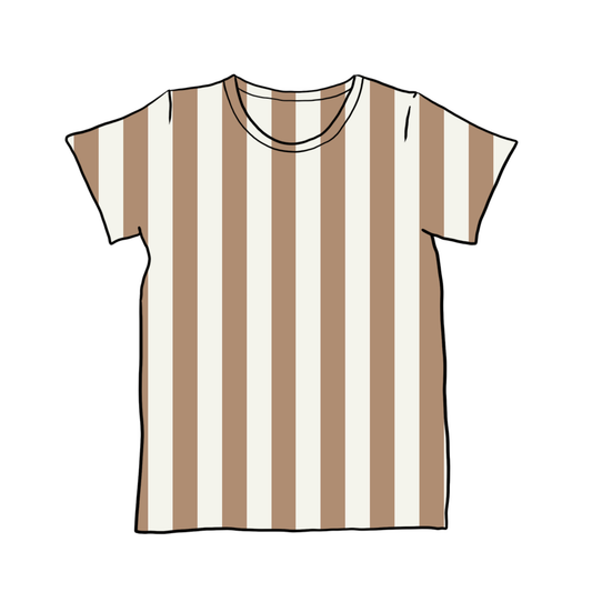 Taupe Stripes Child & Baby T-Shirt - Short or Long Sleeve