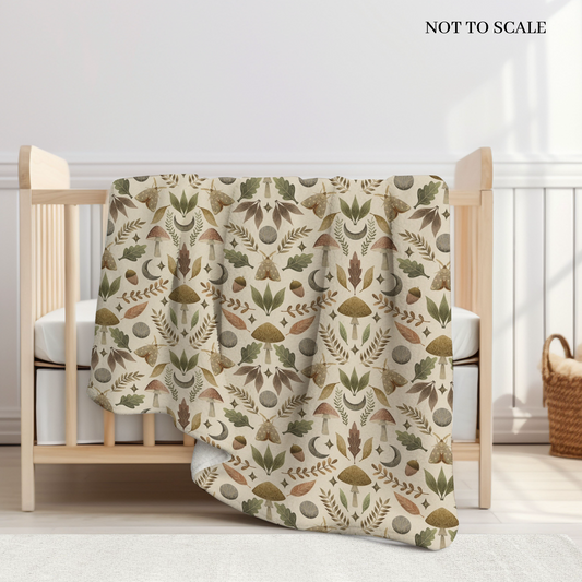 Moth & Moon Sherpa Blanket