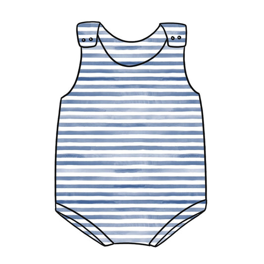 Watercolour Stripes Bloomer Romper