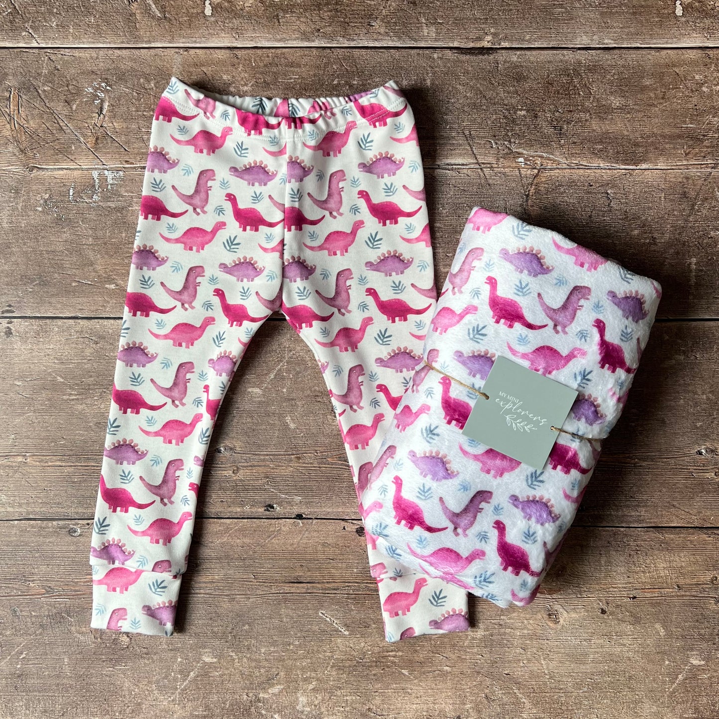 Pink Dinos Leggings 18-24m