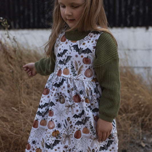 Boho Halloween Child & Baby Pinafore Dress