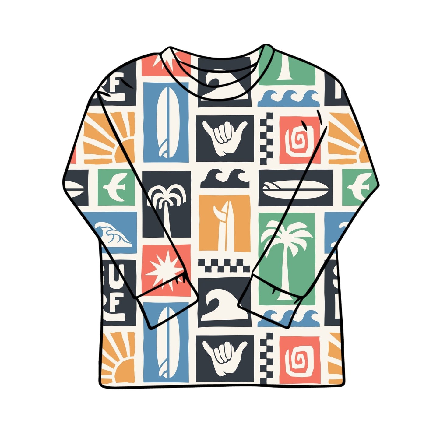 Surfing Child & Baby T-Shirt - Short or Long Sleeve