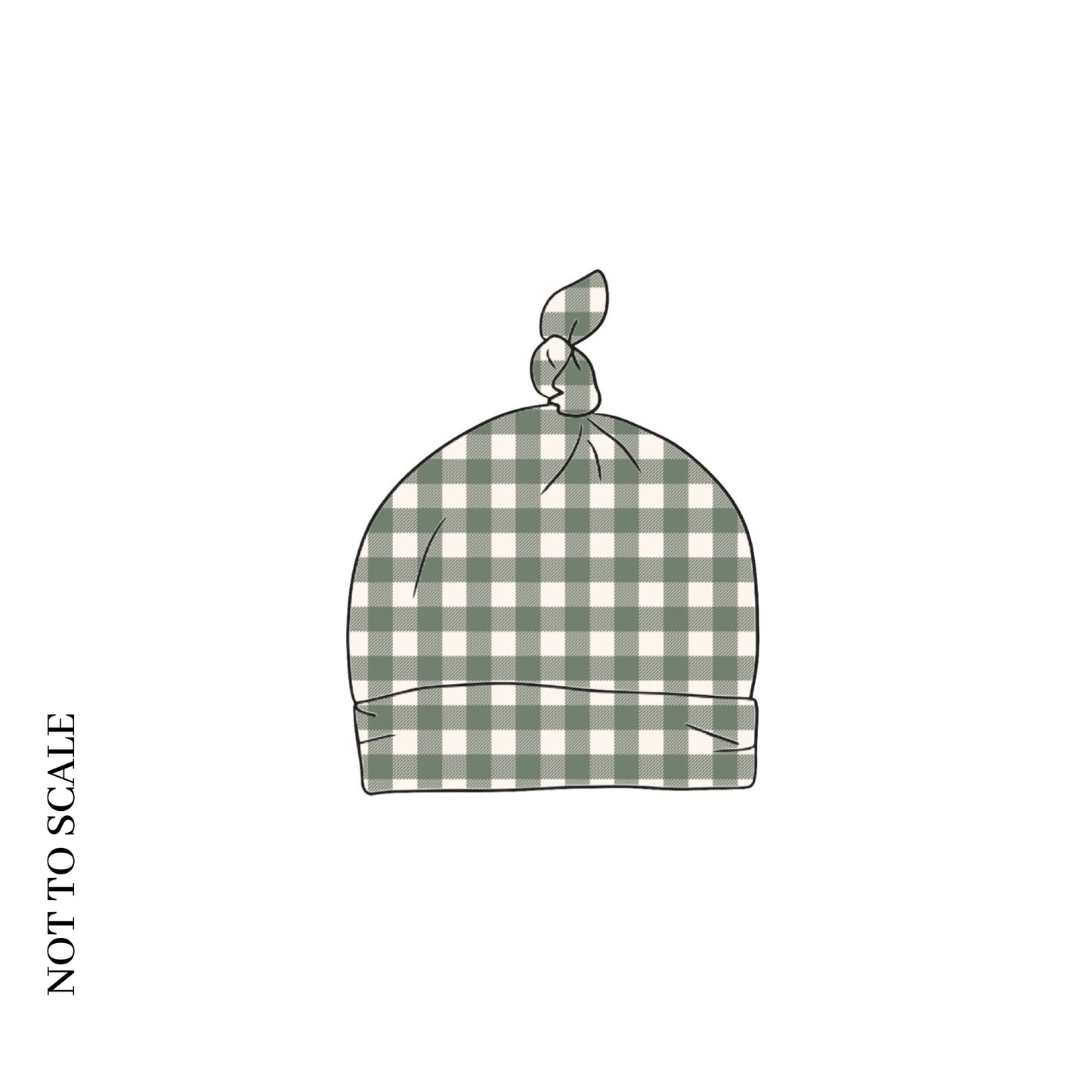Forest Gingham Knotted Hat