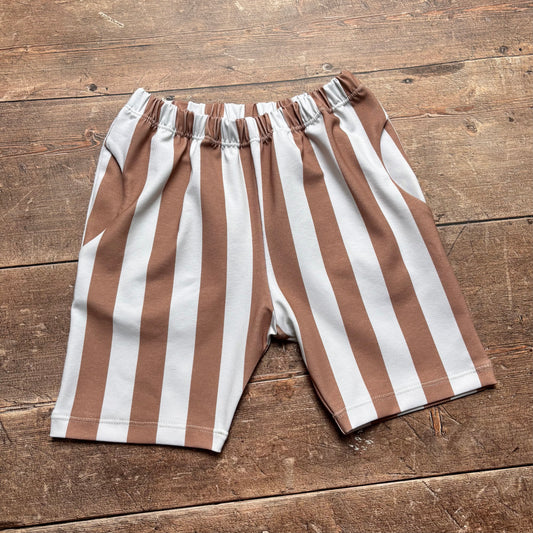 Taupe Stripes Toddler & Child Pocket Shorts