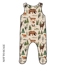 Load image into Gallery viewer, Wild Wood Animals Footed Romper
