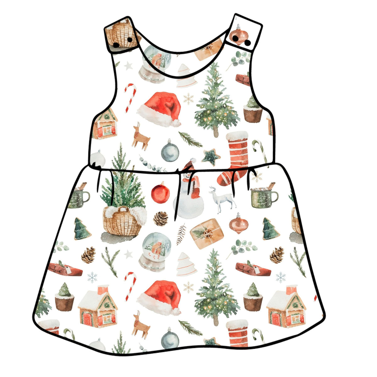 Noel Child & Baby Pinafore Dress