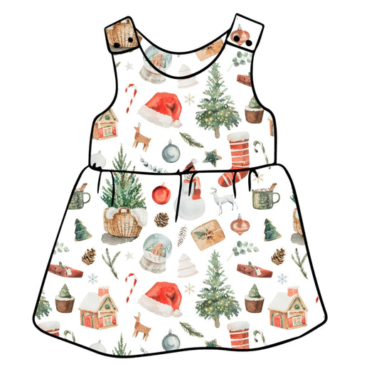Noel Child & Baby Pinafore Dress
