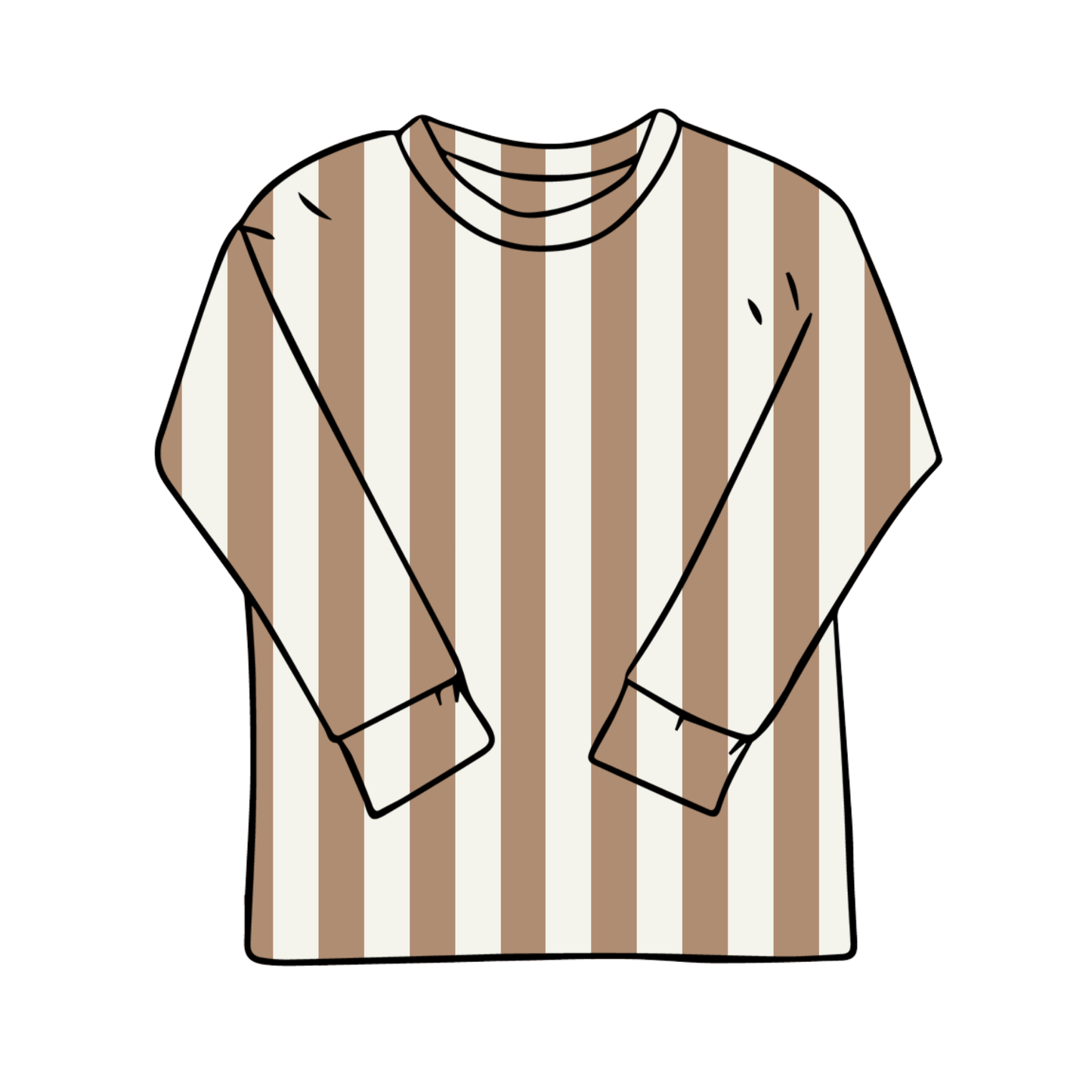 Taupe Stripes Child & Baby T-Shirt - Short or Long Sleeve