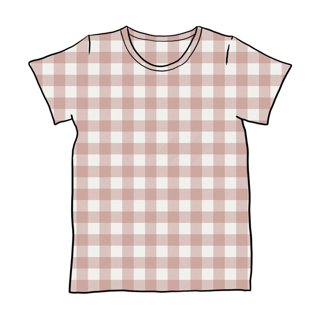 Rose Gingham T-Shirt