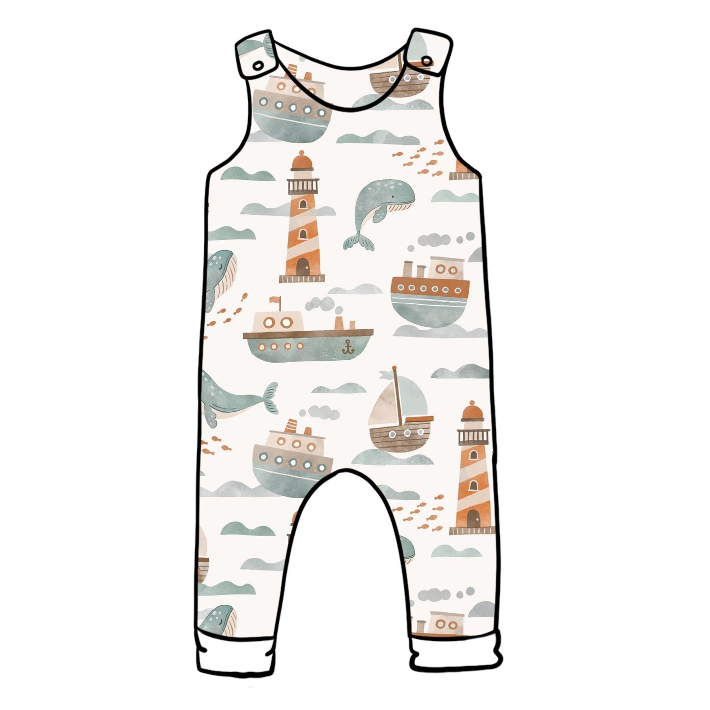At Sea Child & Baby Full Length Romper