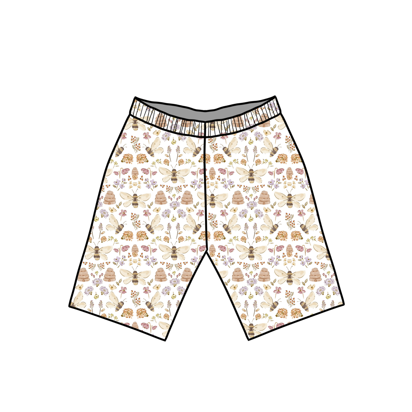 Honey Bee Child & Baby Shorts - Rolled or Hemmed