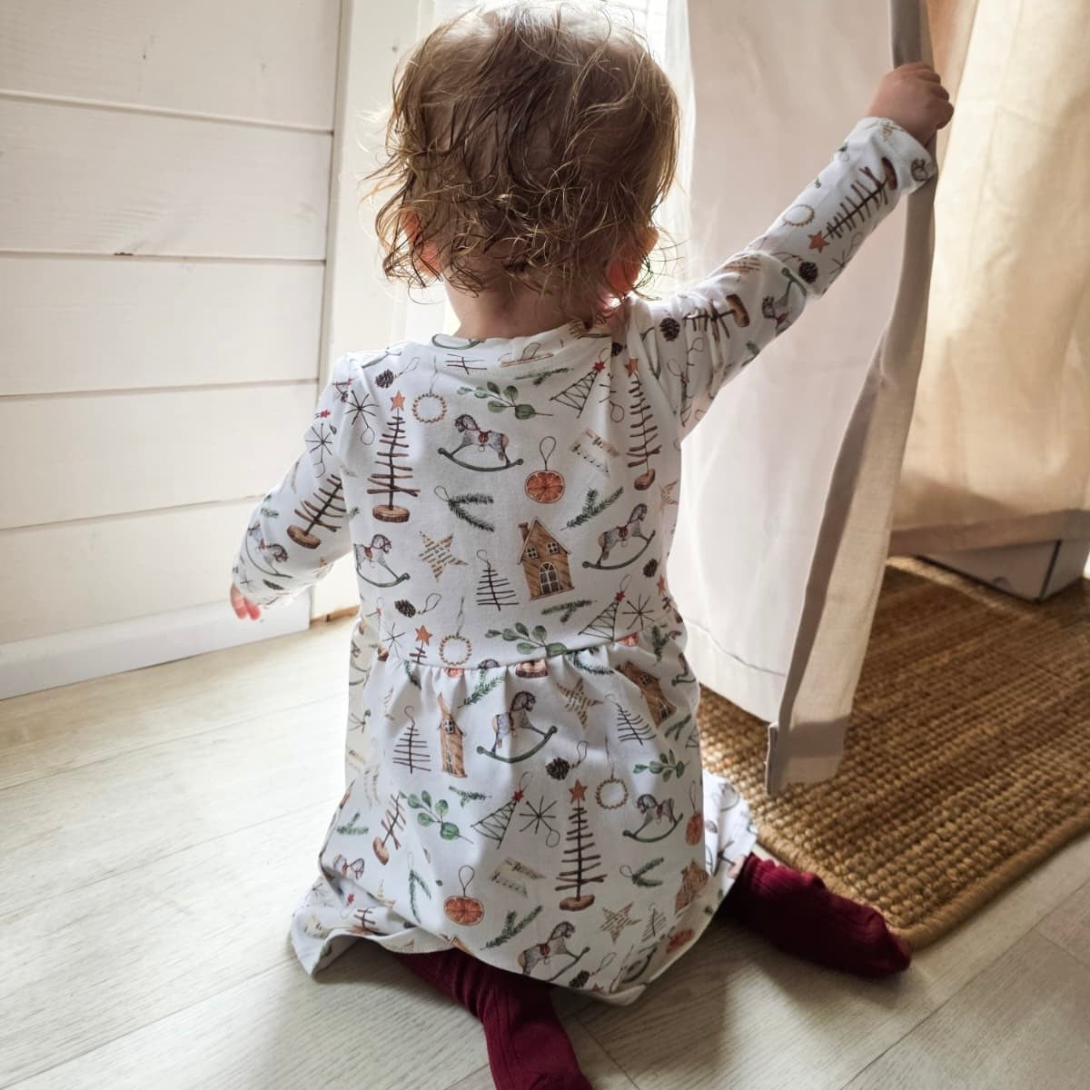 Scandi Christmas Child & Baby Long Sleeve Dress