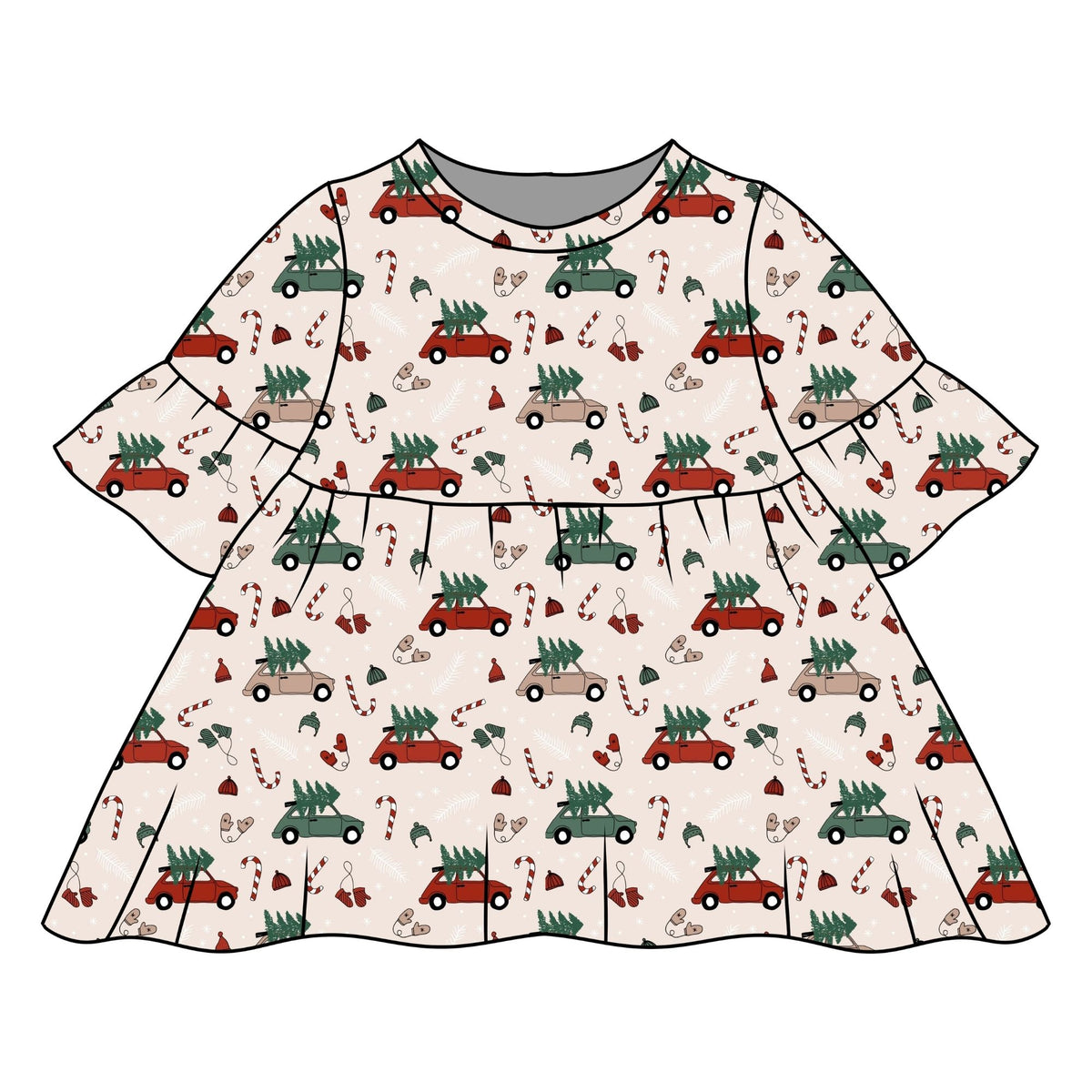 Picking the Tree Child & Baby Sleeved Dress - 3 options