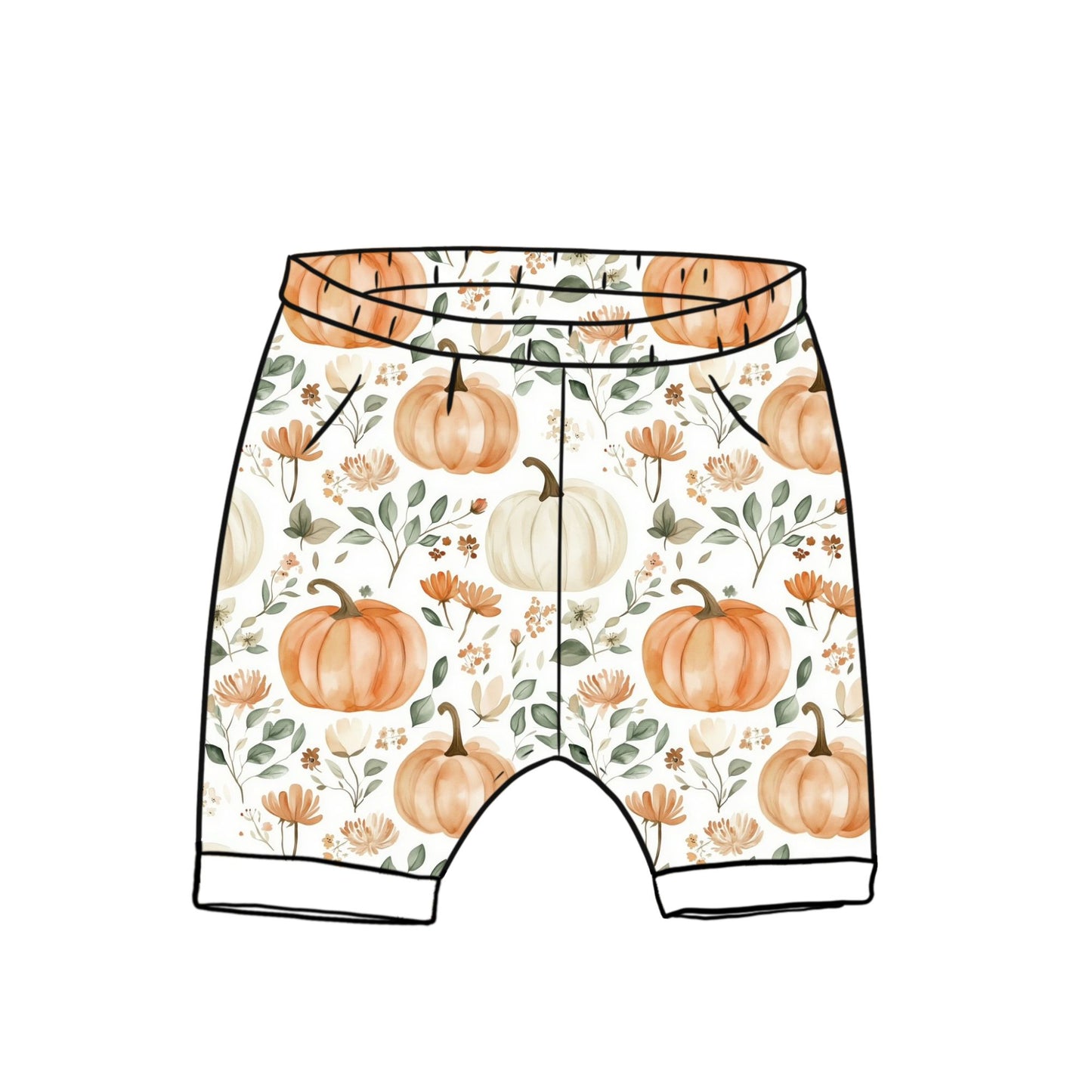 Pumpkin Patch Child & Baby Shorts - Rolled or Hemmed