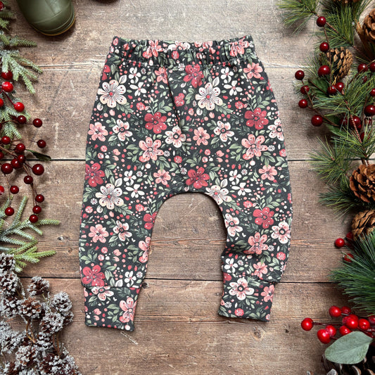 Christmas Floral Harems 6-9m