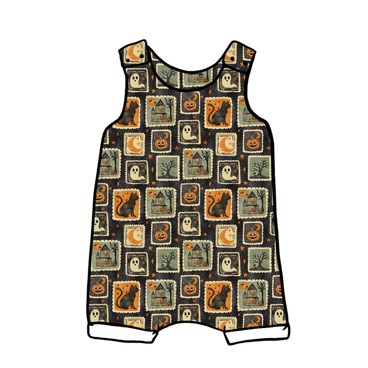 Halloween Stamps Child & Baby Short Romper