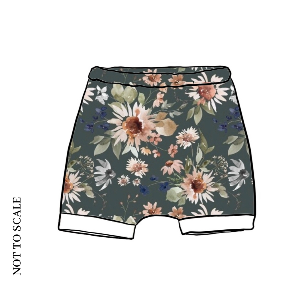 Sunflowers Rolled Shorts