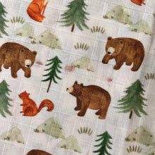 Load image into Gallery viewer, Perfectly Imperfect Forest Friends Swaddle Blanket
