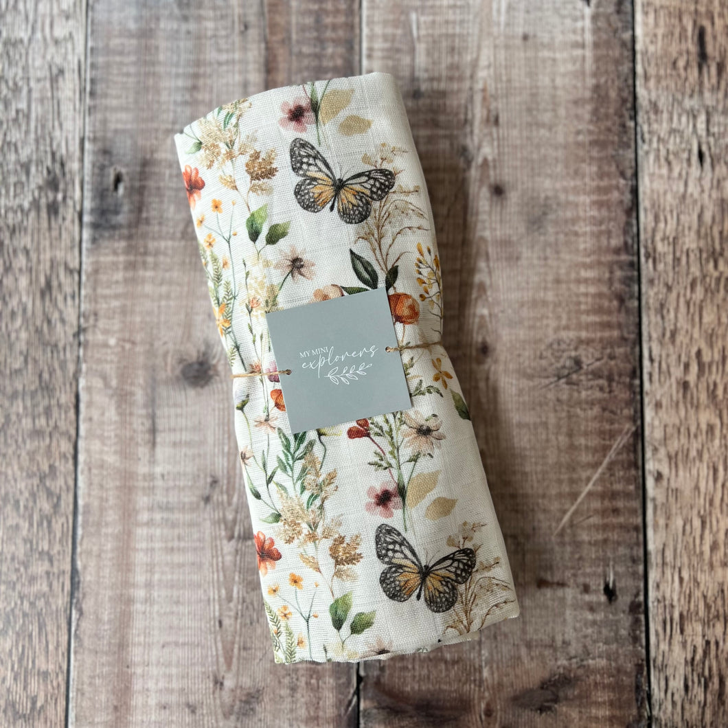 Wild Meadows Muslin Swaddle Blanket