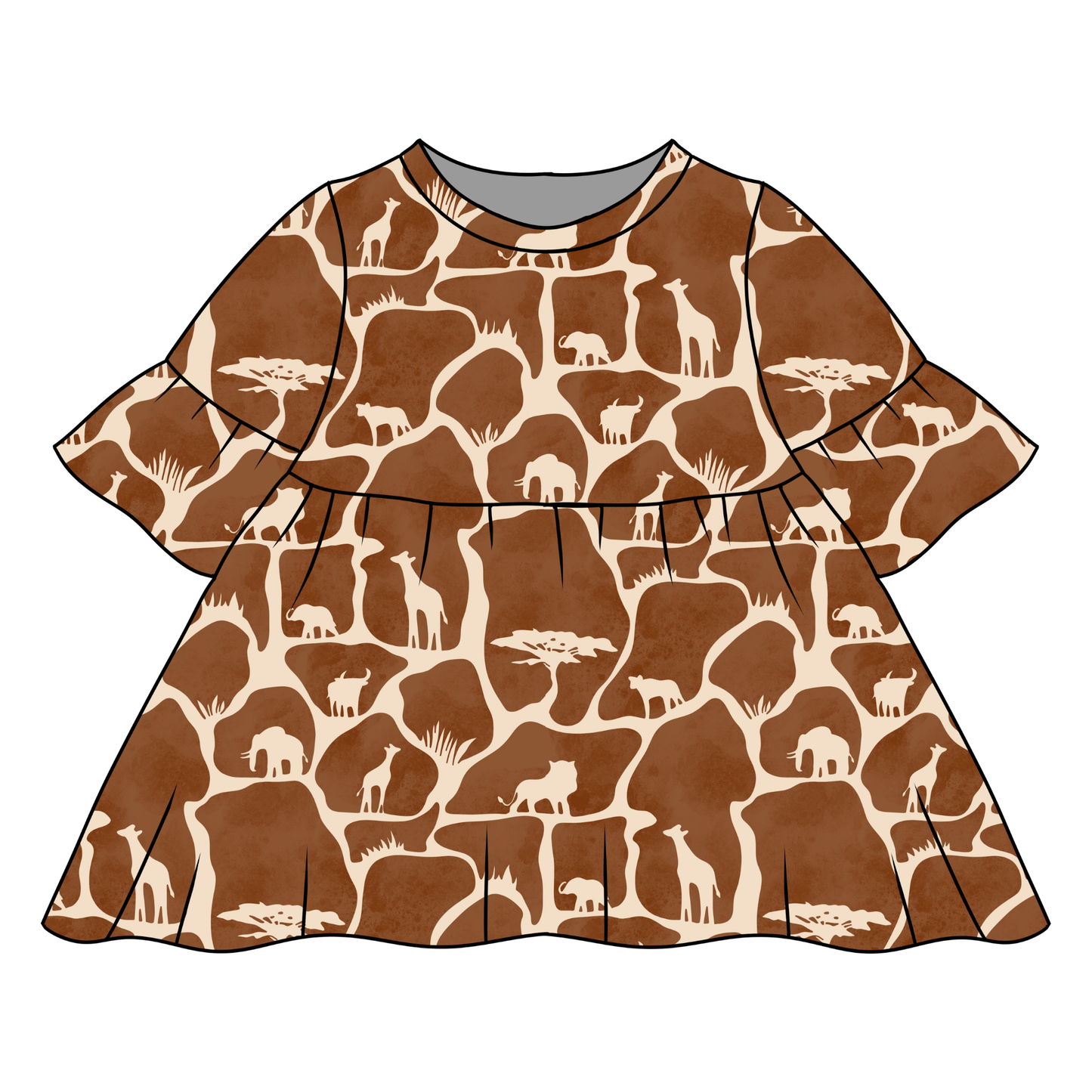 Wild Safari Child & Baby Sleeved Dress - 3 options