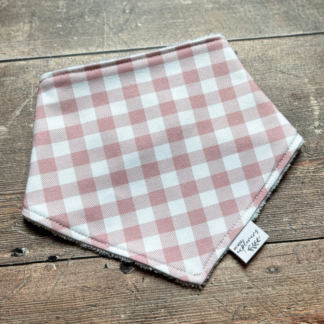 Rose Gingham Dribble Bib