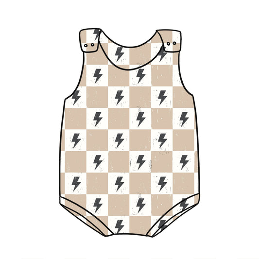Lightning Chequers Child & Baby Bloomer Romper
