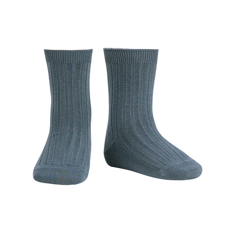 Cóndor Cotton Rib Ankle Socks - ZINC