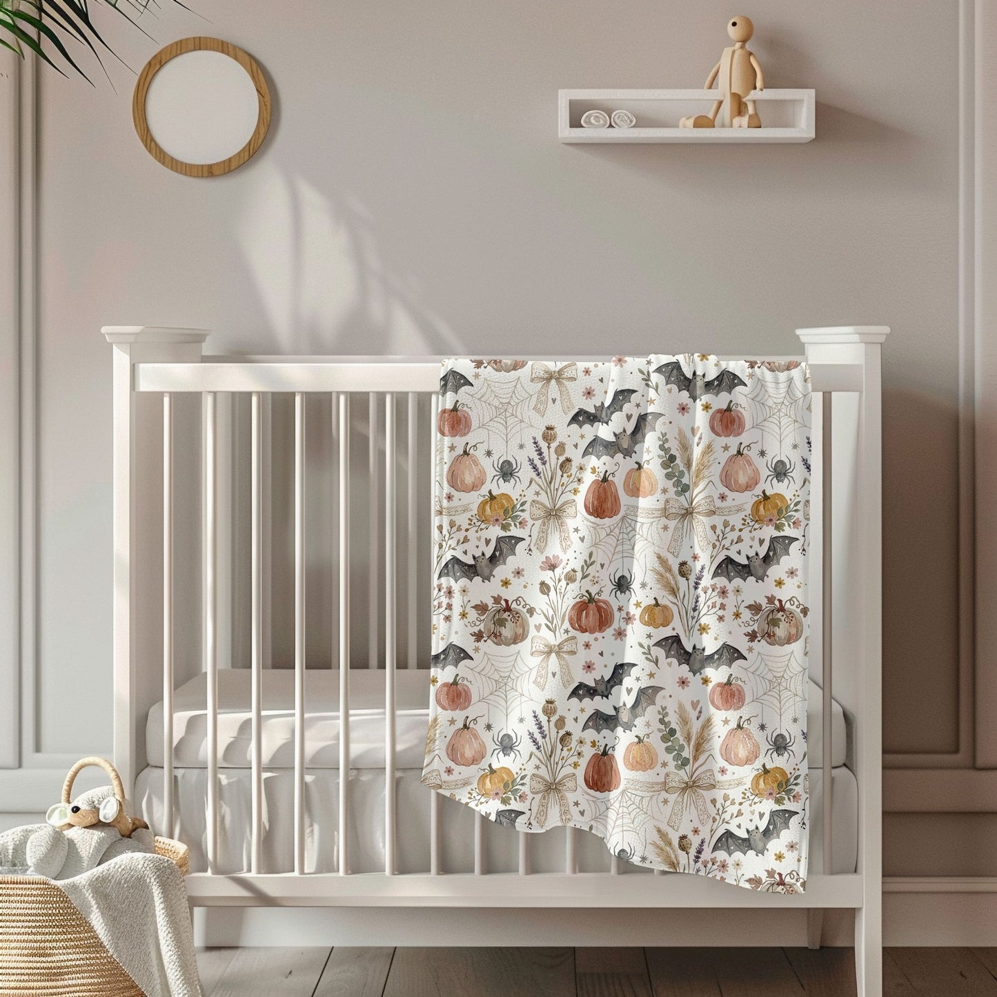 Boho Halloween Toddler & Child Sherpa Blanket