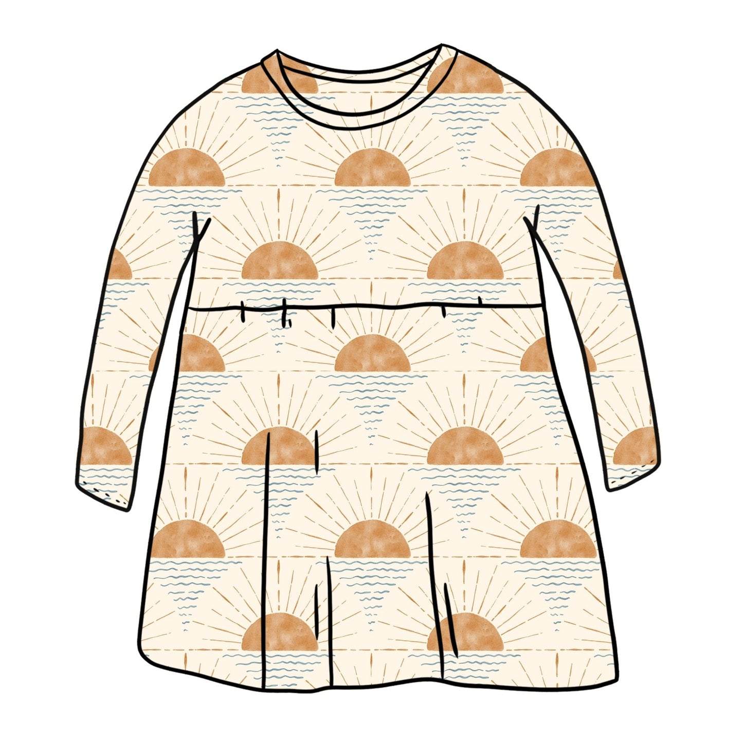 Sun Rays Child & Baby Sleeved Dress - 3 options