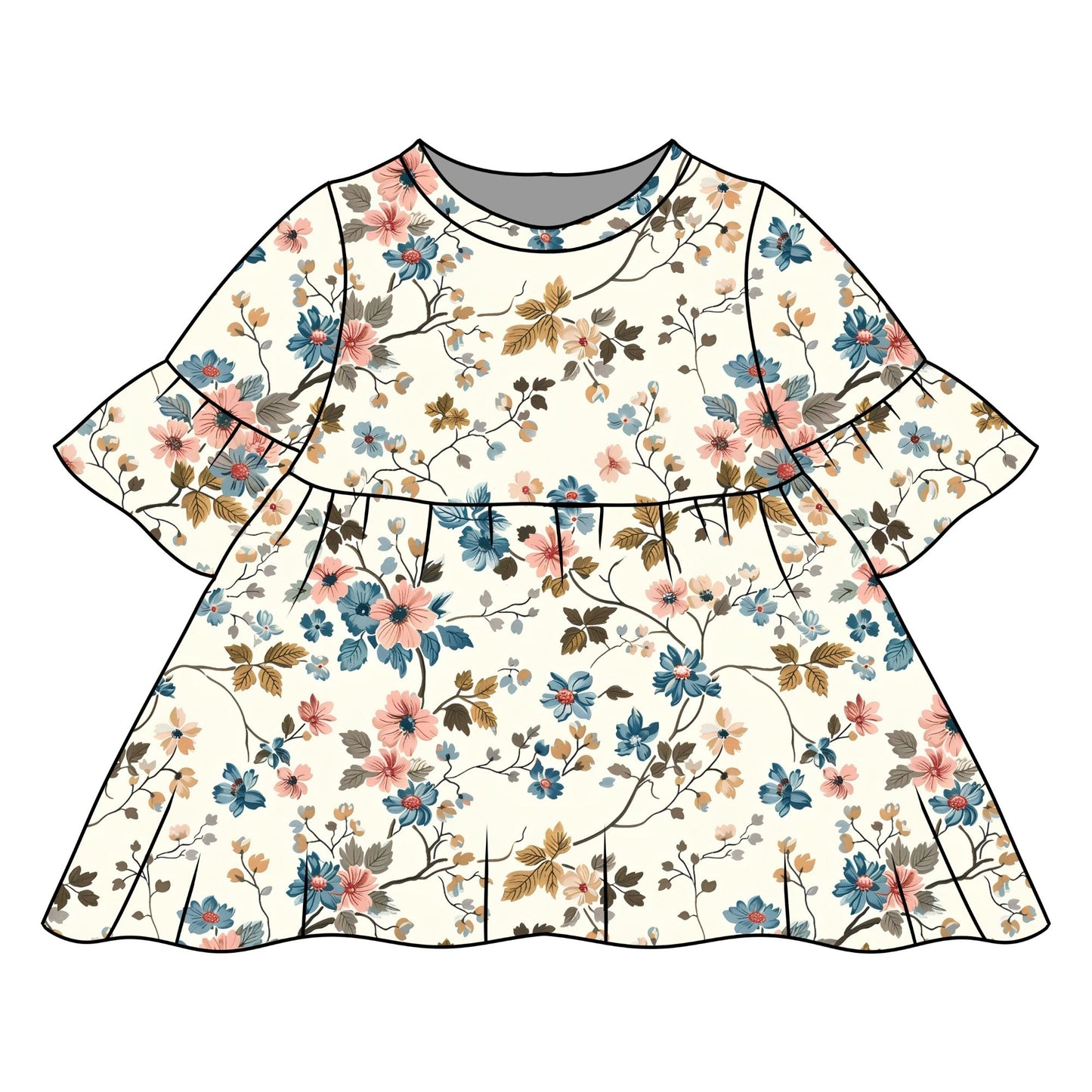 English Garden Child & Baby Sleeved Dress - 3 options