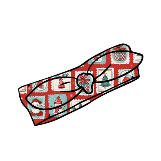 Christmas Stamps Child & Baby Knot Bow Headband
