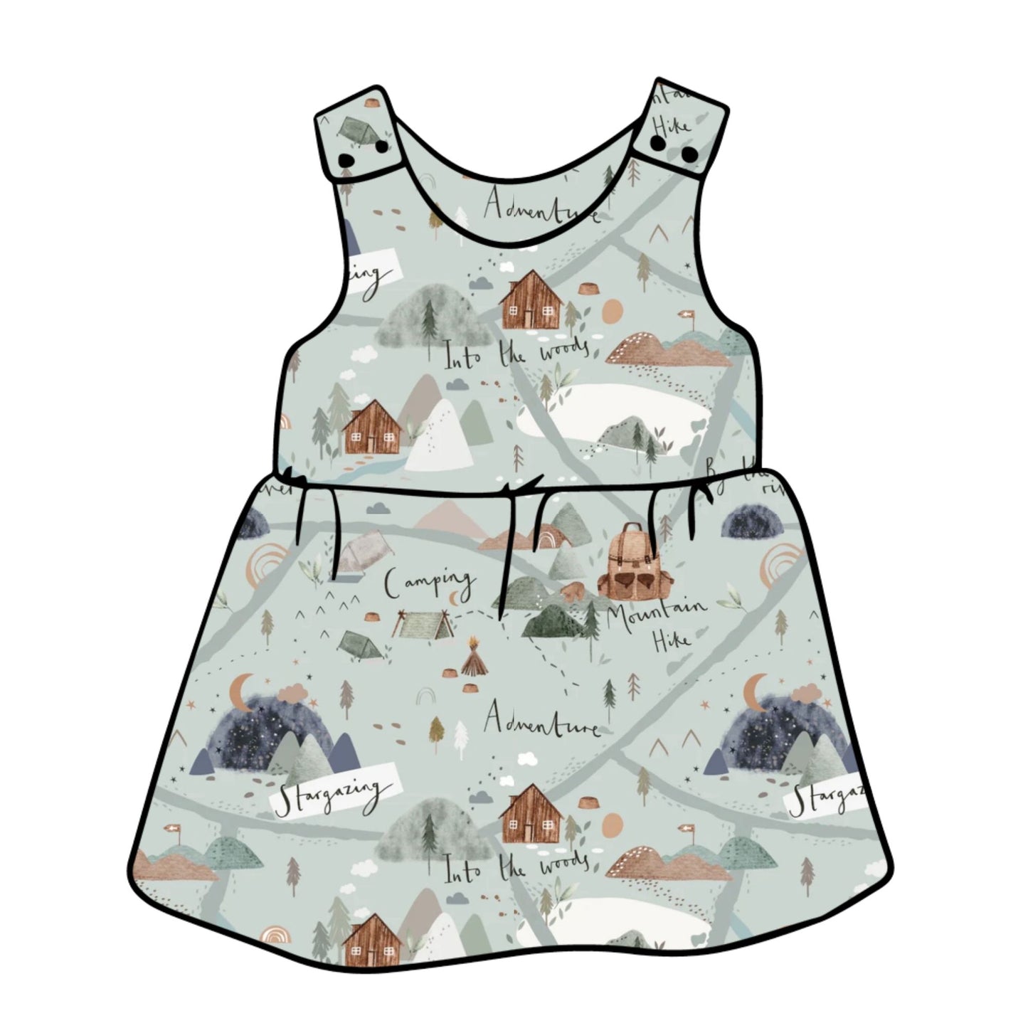 Explorer Child & Baby Pinafore Dress